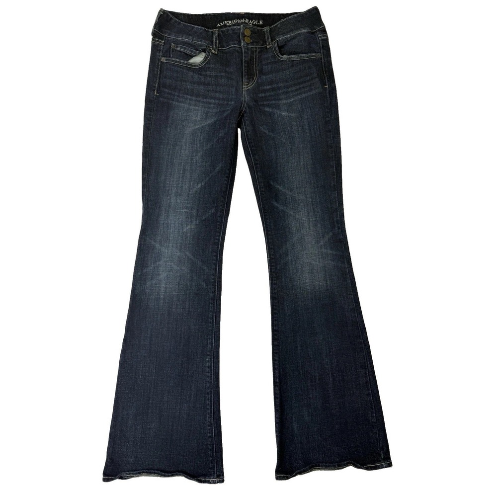 American Eagle Jeans Women's Size 8 Blue Denim Dark Wash Artist Stretch